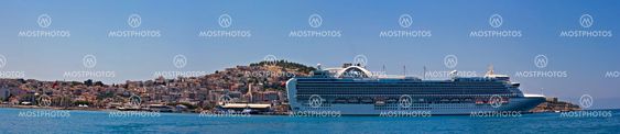 KUSADASI TURKEY 22ND JULY 2015. Emerald Princess part of...