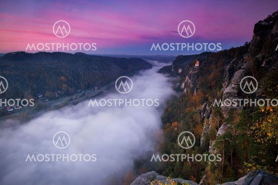 Germany, Saxonia, The Elbe Sandstone Mountains, Bastei...