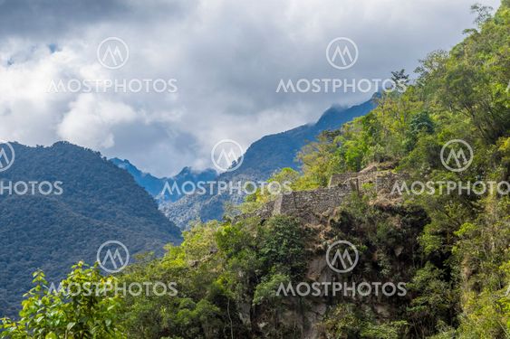 Inca ruins near Machu Picchu Cuzco Peru