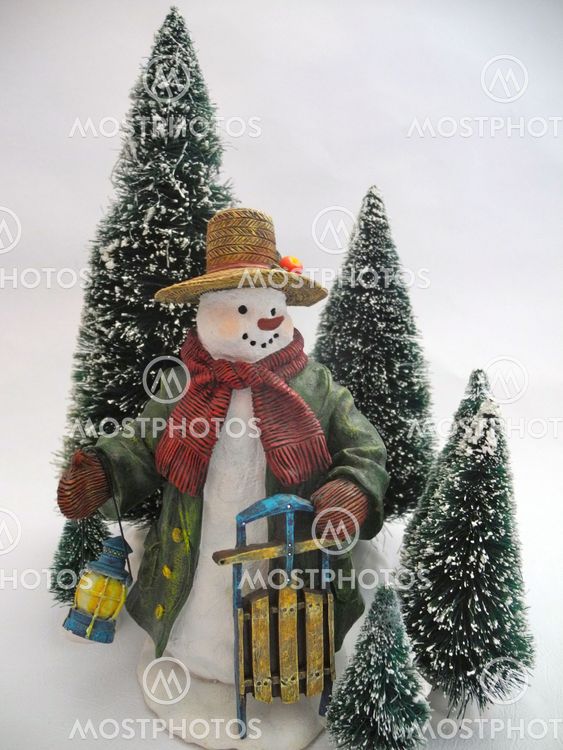 Snowman in the Forest