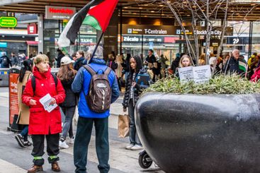 Liten protest mot Israels ockupation