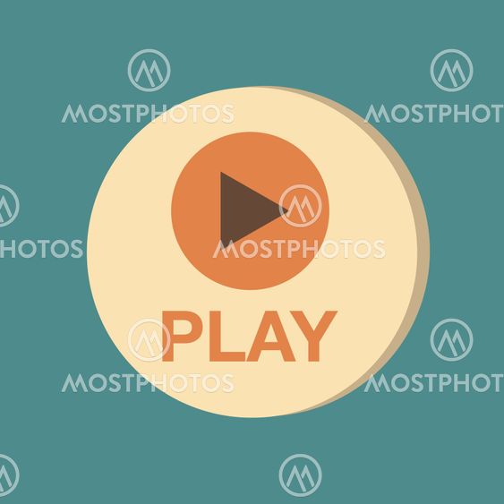 play web icon on background