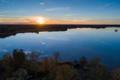 Beautiful sunset in Katrineholm, Sweden, Scandinavia