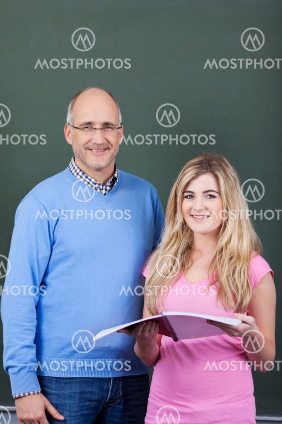 Portrait of a teacher and student