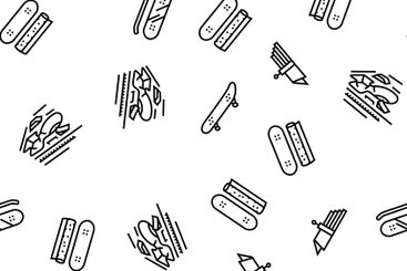 skateboard skate skater seamless pattern vector