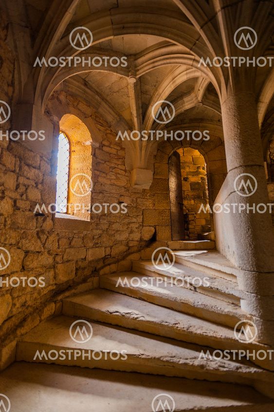 Spiral stone staircase