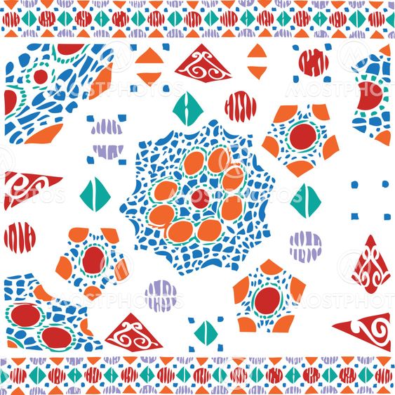 Geometric pattern ethnic colorful abstract background vector