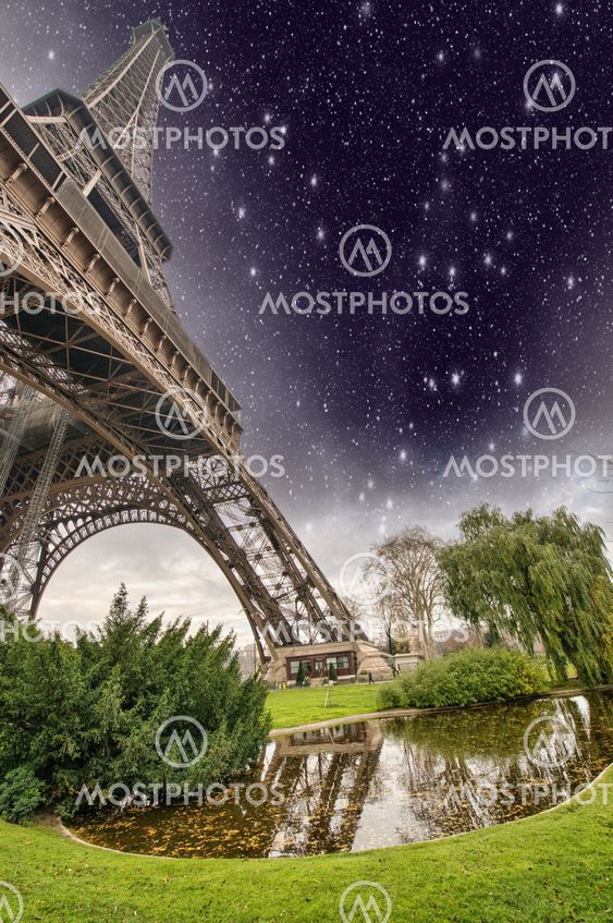 Beautiful view of Eiffel Tower with its magnificence - Paris