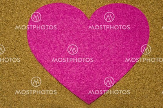 Mothers day heart and cork background