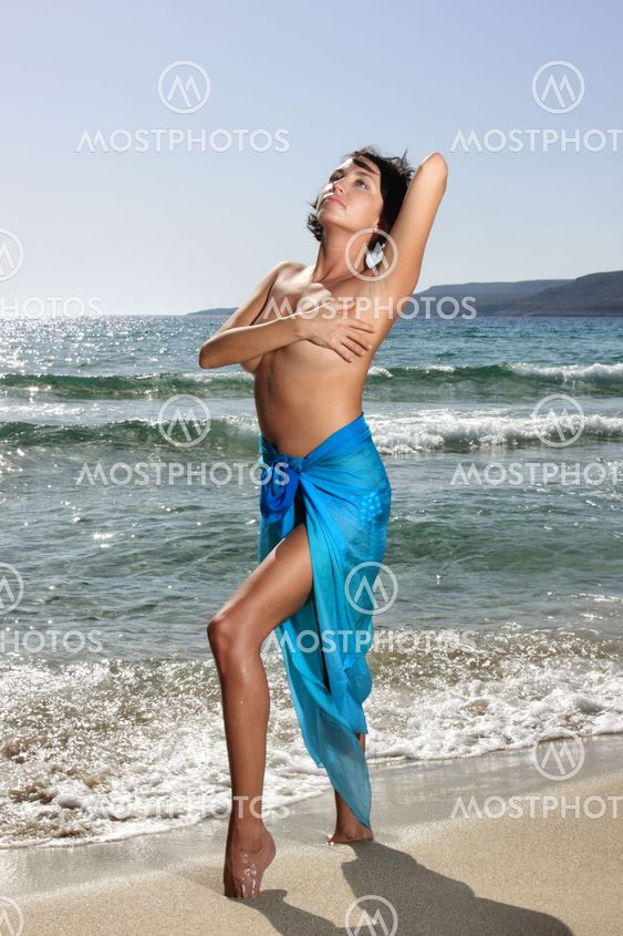 russian girl at the beach