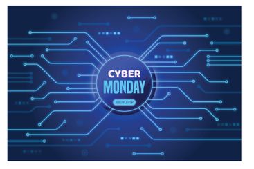 Realistic style technology cyber monday