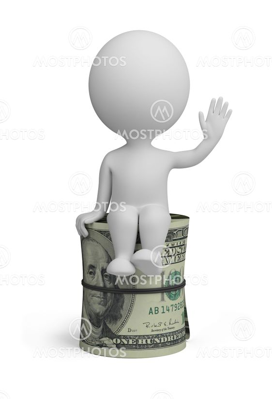 3d small people - roll dollars