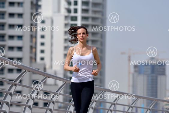woman jogging at morning
