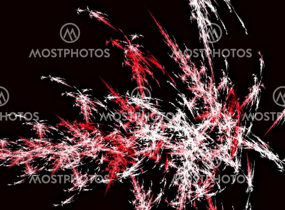 White and red abstract paint