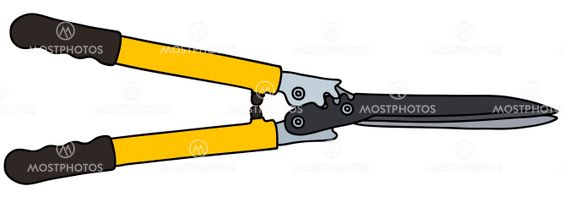 Yellow hedge shears