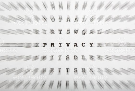 Crossword letters, focus on word privacy