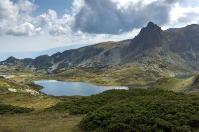 Summer view of The Twin Lake, Rila Mountain, The Seven...