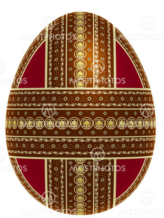 Isolated ornate egg
