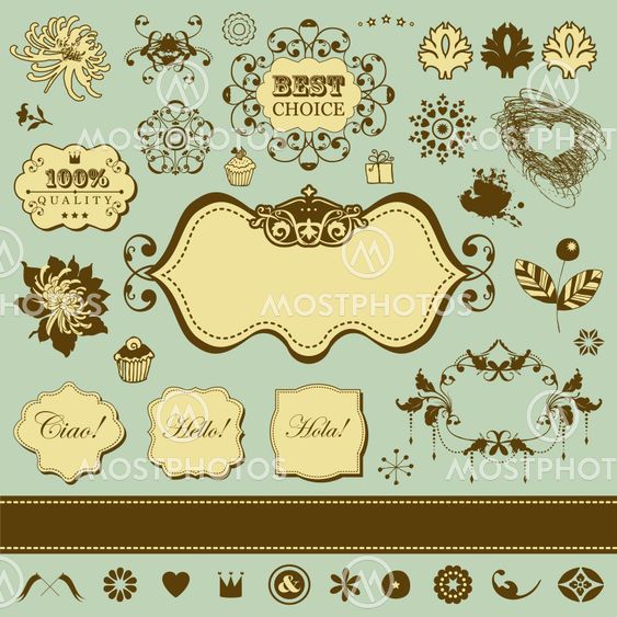Set of engraving elements