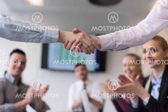 business womans handshake