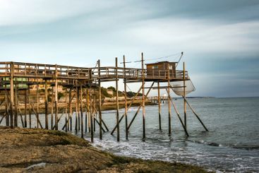 Traditional fisherman hut in french coast