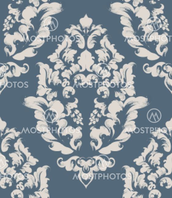 Baroque texture pattern Vector. Floral ornament...