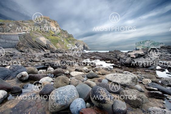 Rocks in San Juan de Gaztelugatxe, Bizkaia, Spain