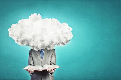 With one's head in clouds