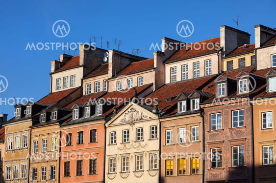 Old Town Tenement Houses in Warsaw