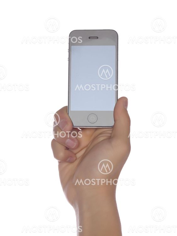 iphone on human hand
