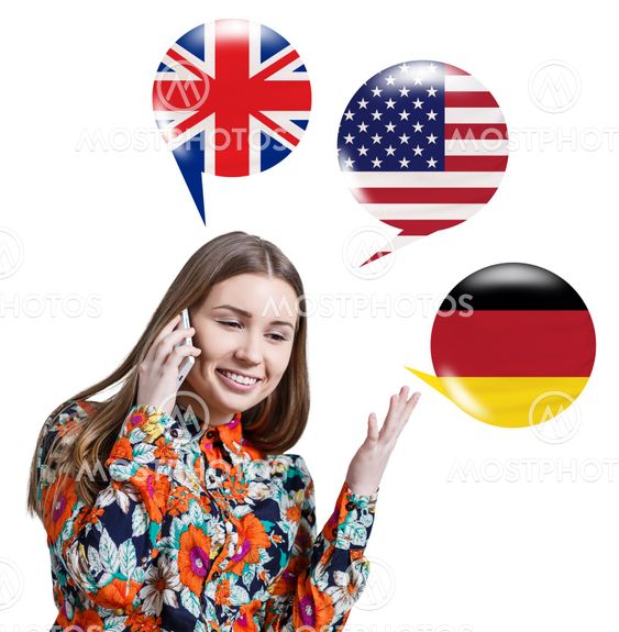 Learning of foreign languages concept.