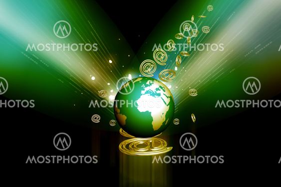 3D maapallo ja liiketoiminnan symboli