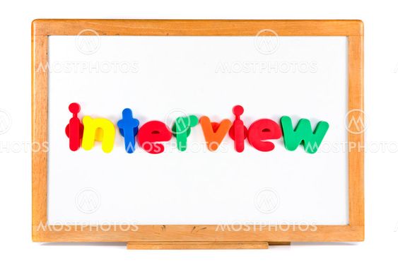 Interview text on whiteboard