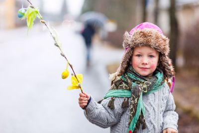 Little girl celebrating Easter