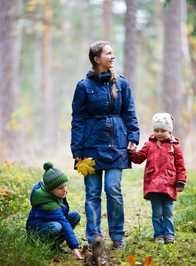 Family at autumn park