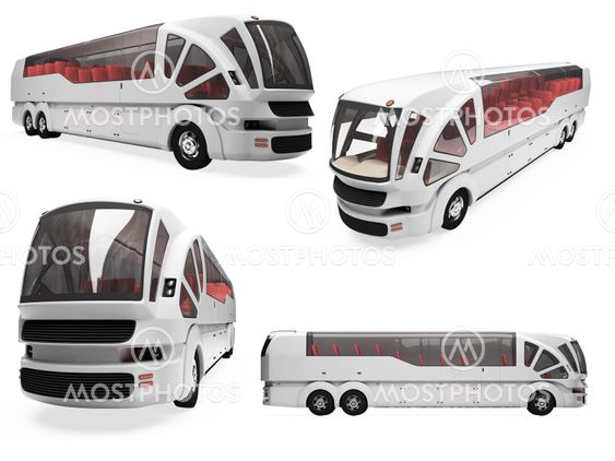Collage of isolated concept bus