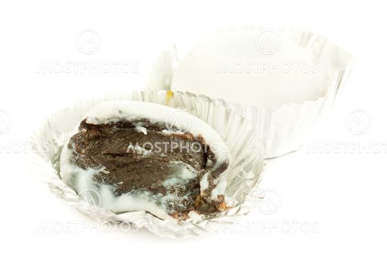 Candy Japanese Daifuku on the white background