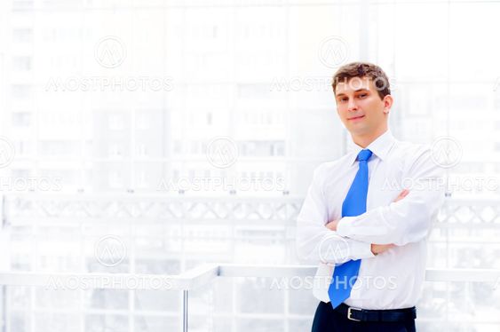 Smiling young business man