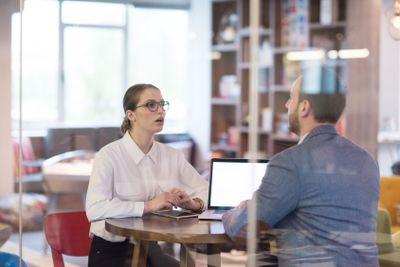 Business team Working With laptop in creative office