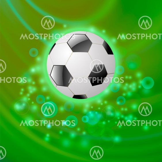 Sport Football Icon on Green Background