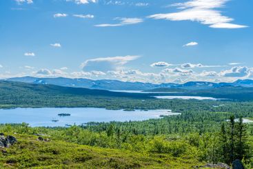 Beautiful landscape scene from the vast Swedish highlands