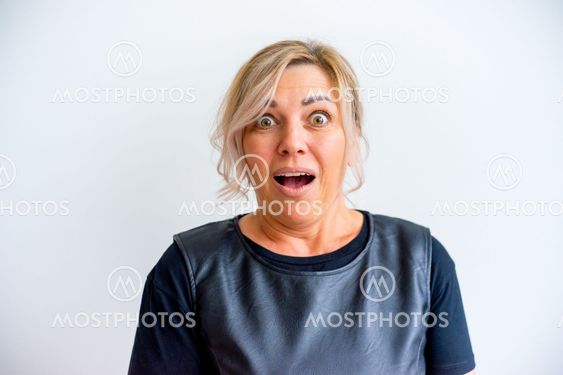 Woman showing emotions