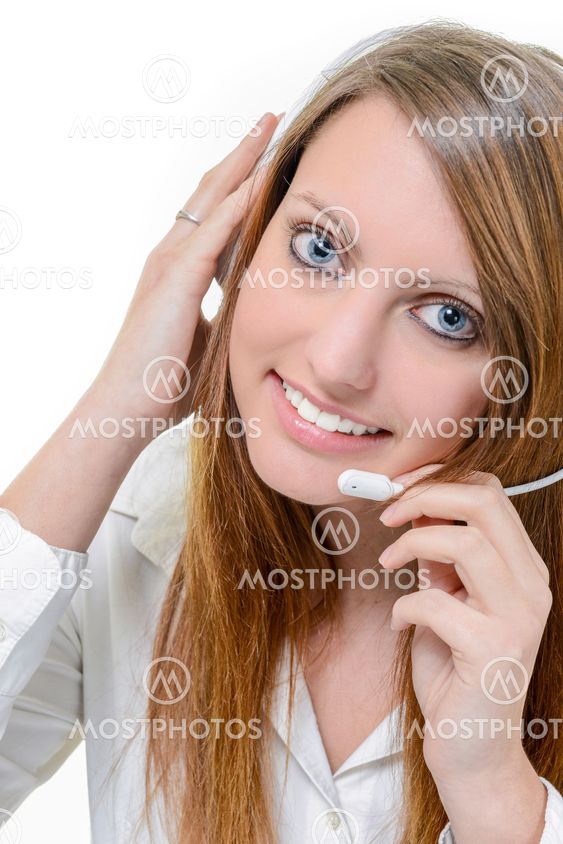 cute girl with headphone isolated