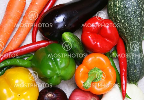 Colorful different fresh vegetable