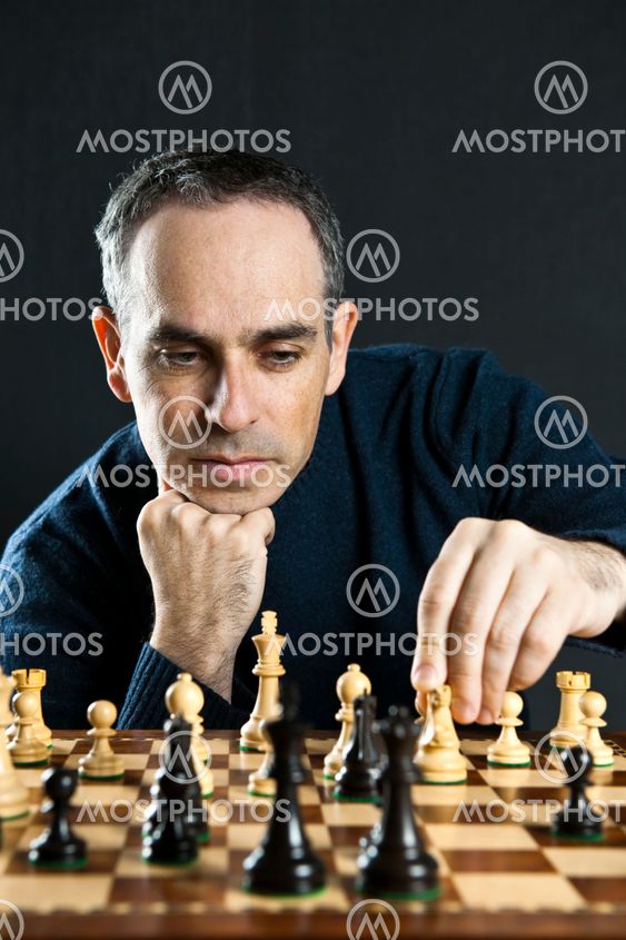 Man playing chess