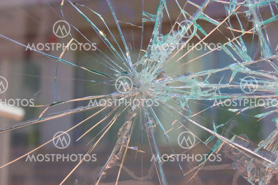 Cracked glass