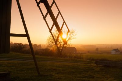 Old wooden windmill