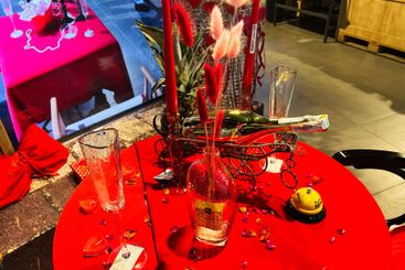 Kyiv, Ukraine - February 11, 2025: Romantic table...