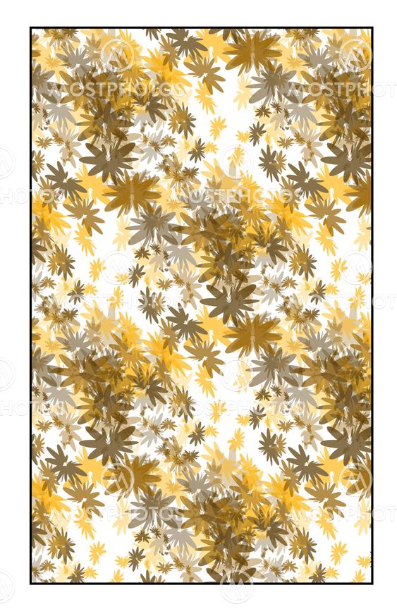 Vector golden floral pattern