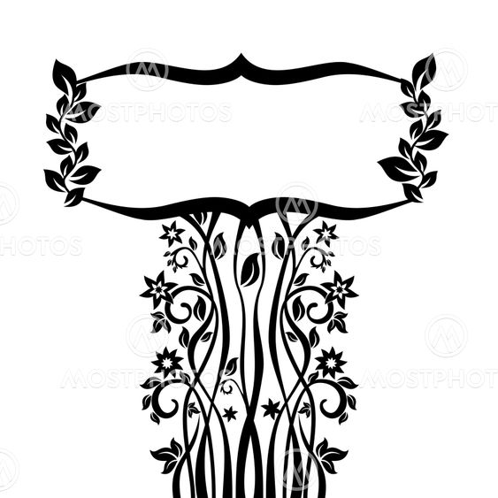 abstract floral frame